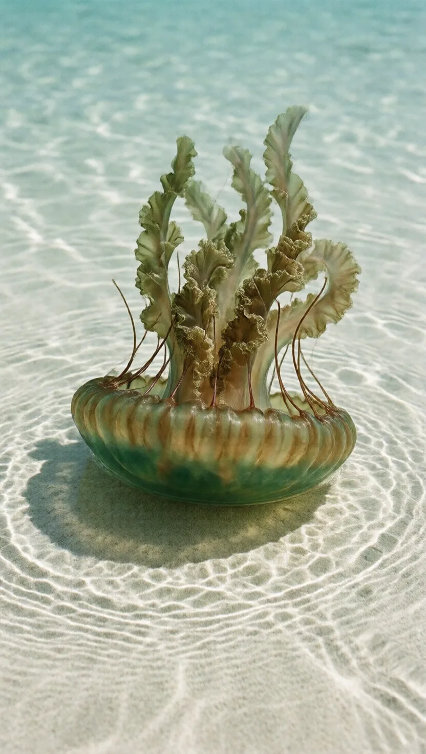 Some jellyfish lie upside down to farm sunlight