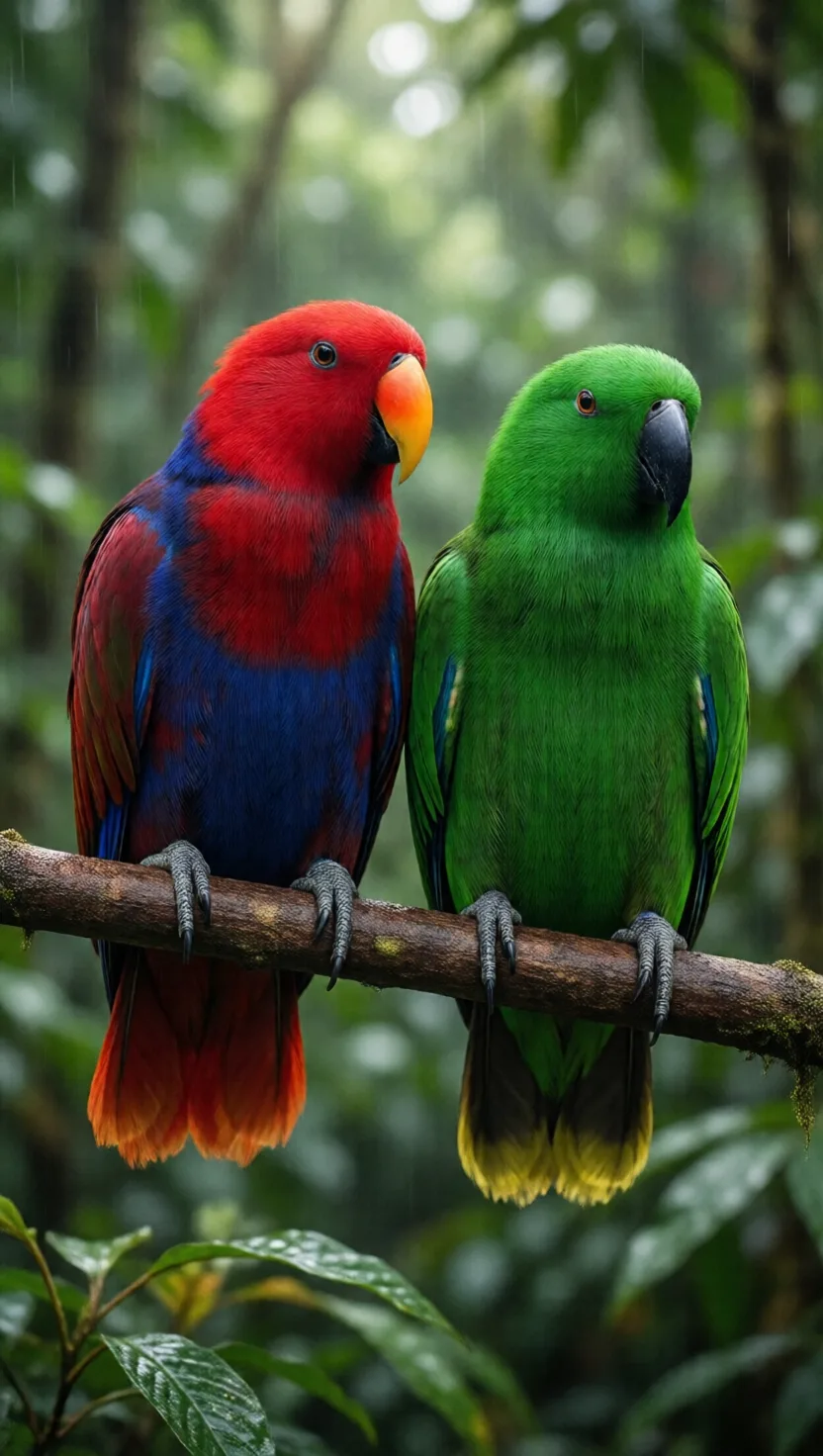 He's green, she's red, one species