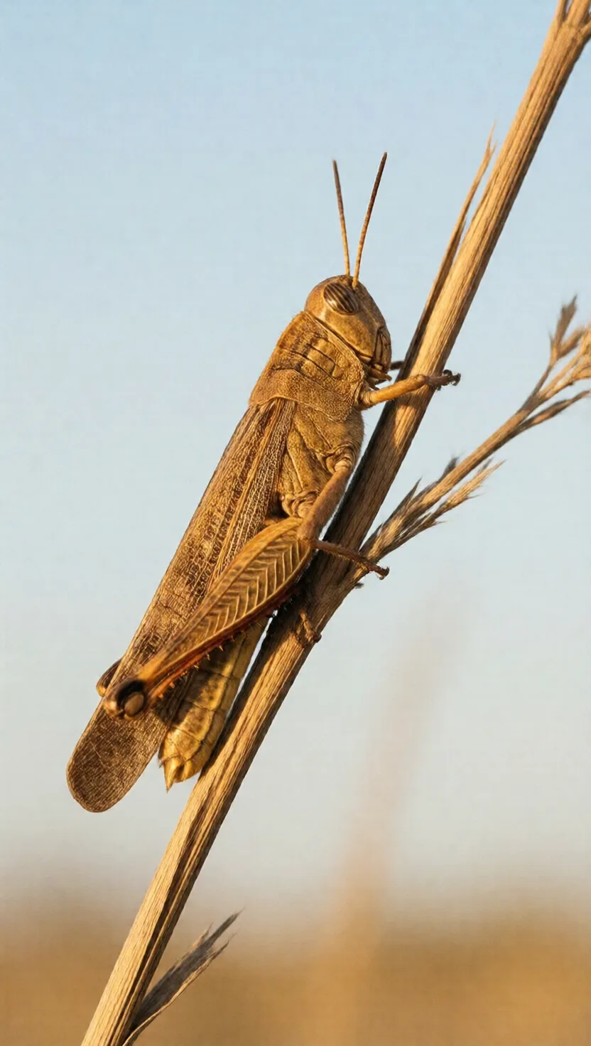 A shy grasshopper that turns into a swarm