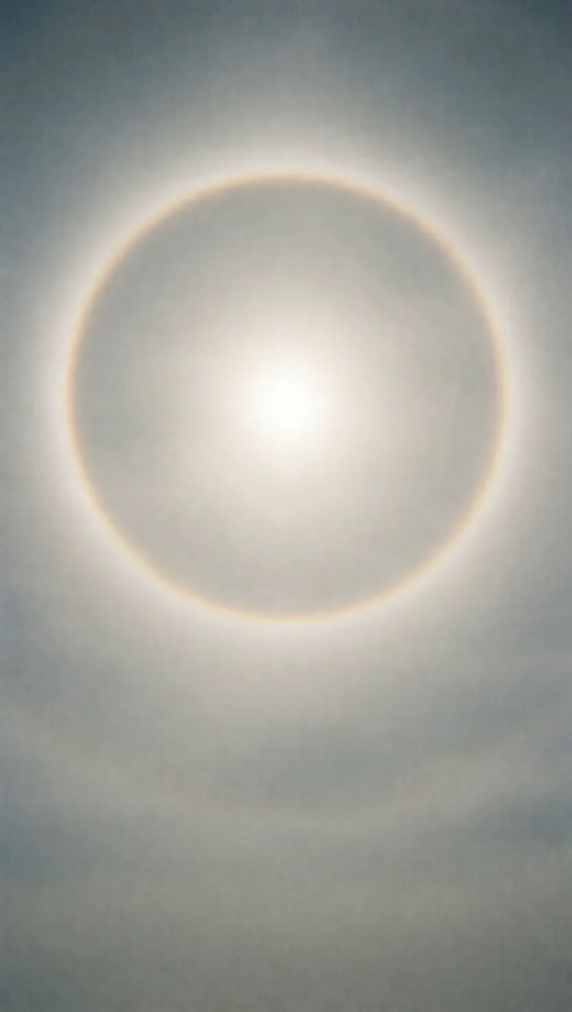 A ring around the sun warns of rain