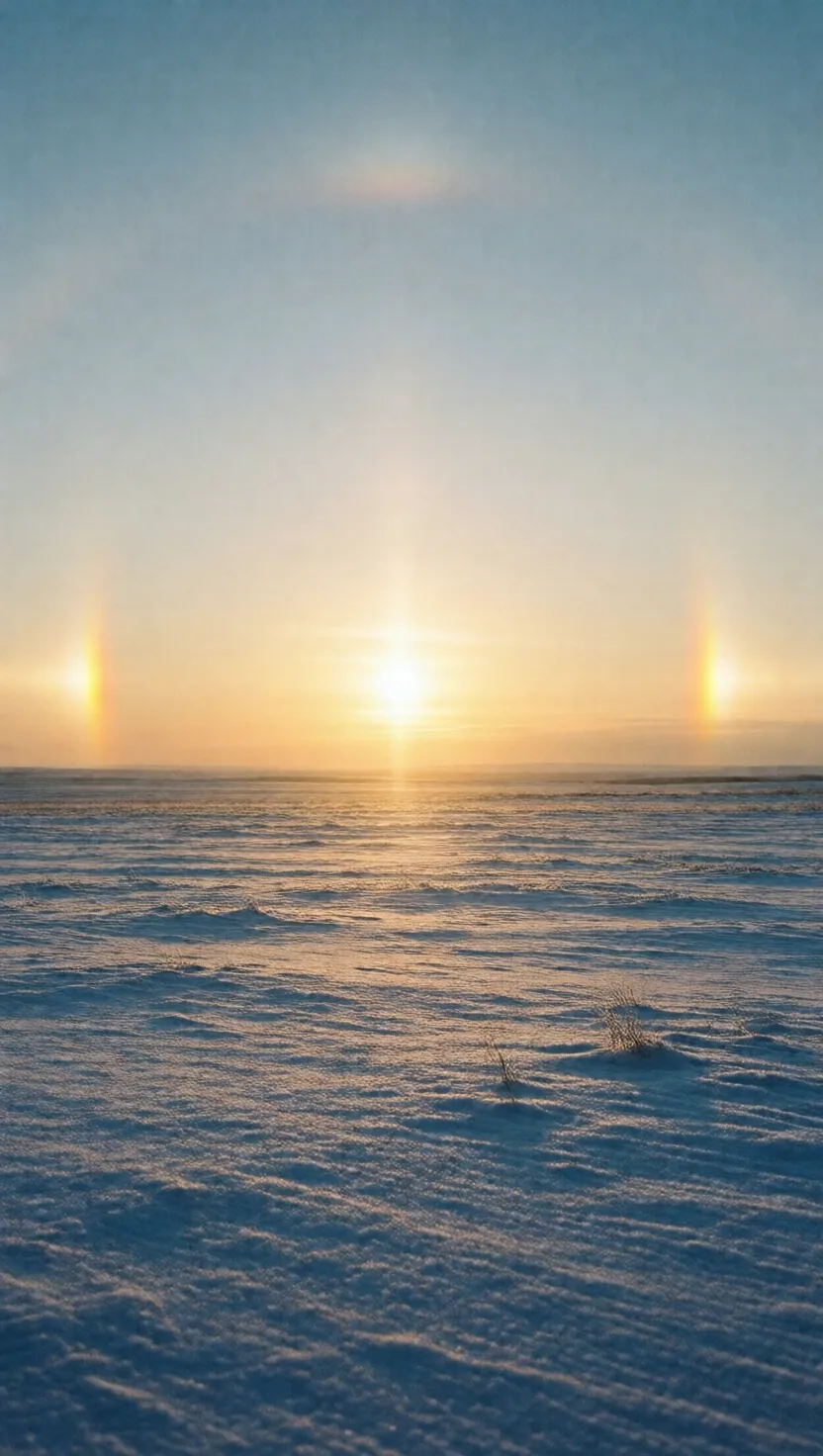 The two false suns beside the sun