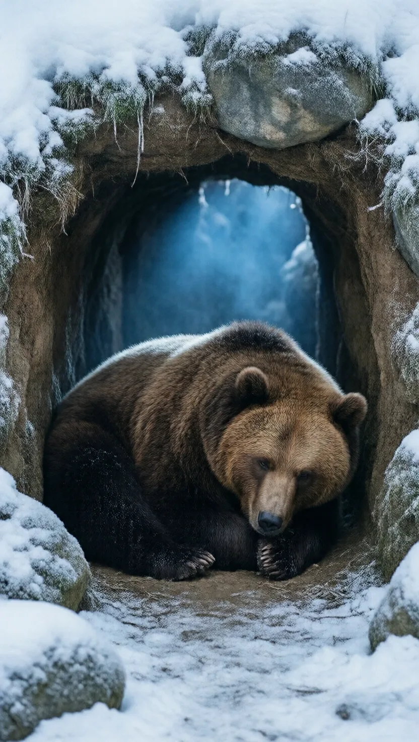 A denning bear doesn't pee for half a year