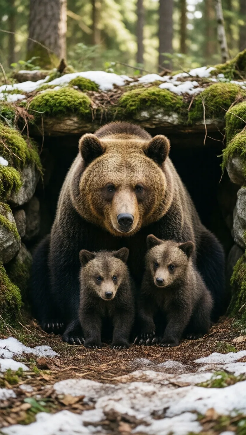 A bear can pause her pregnancy for months