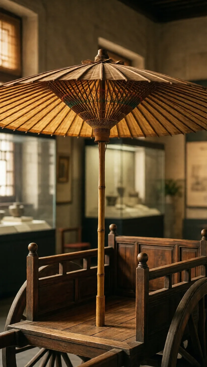 The folding umbrella is about 2,000 years old
