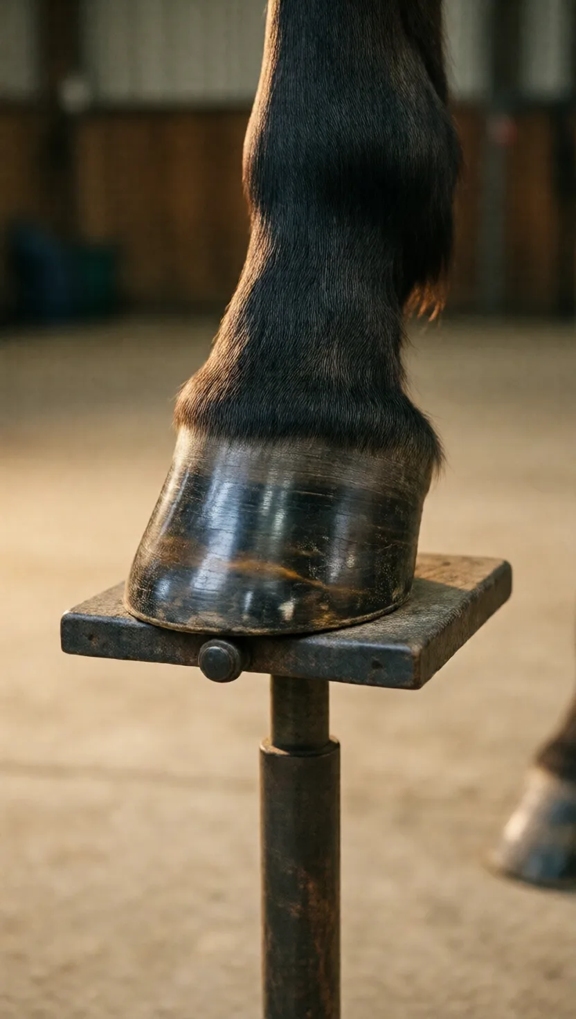 A galloping horse runs on one fingertip