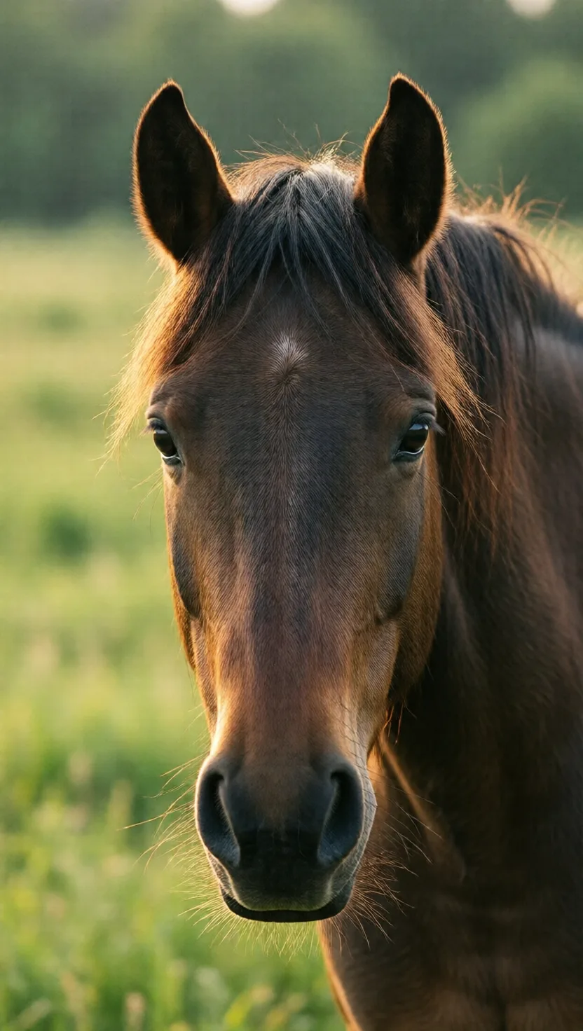 A horse can't see what's right in front of its nose