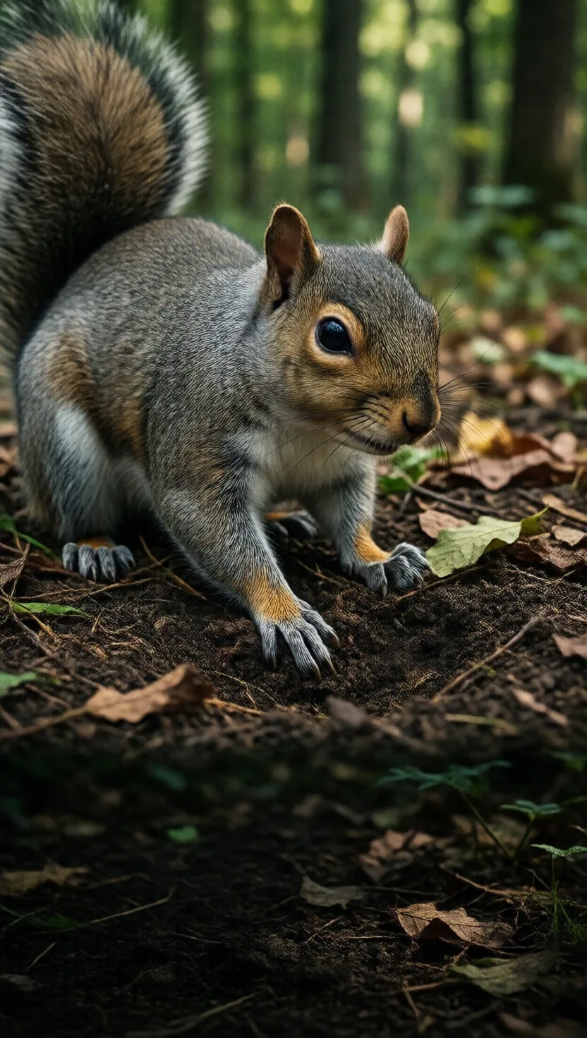 A watched squirrel only pretends to bury