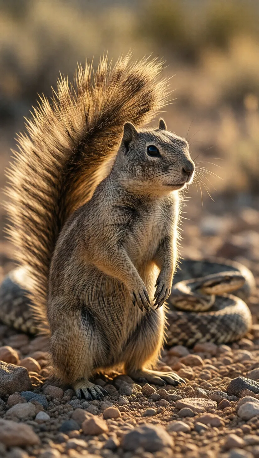 This squirrel flashes a heat signal at snakes