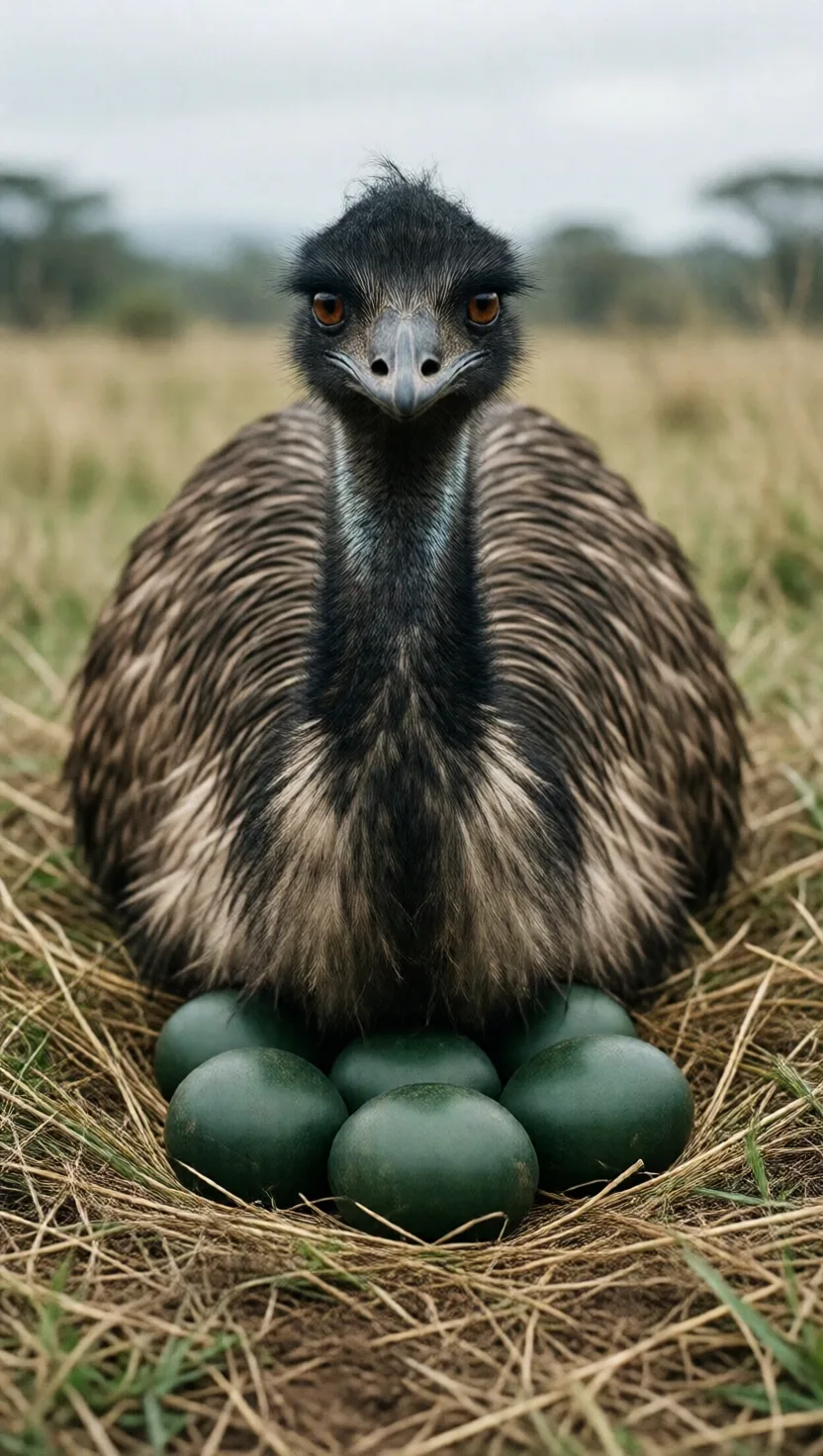 A father emu fasts for 8 weeks on the nest