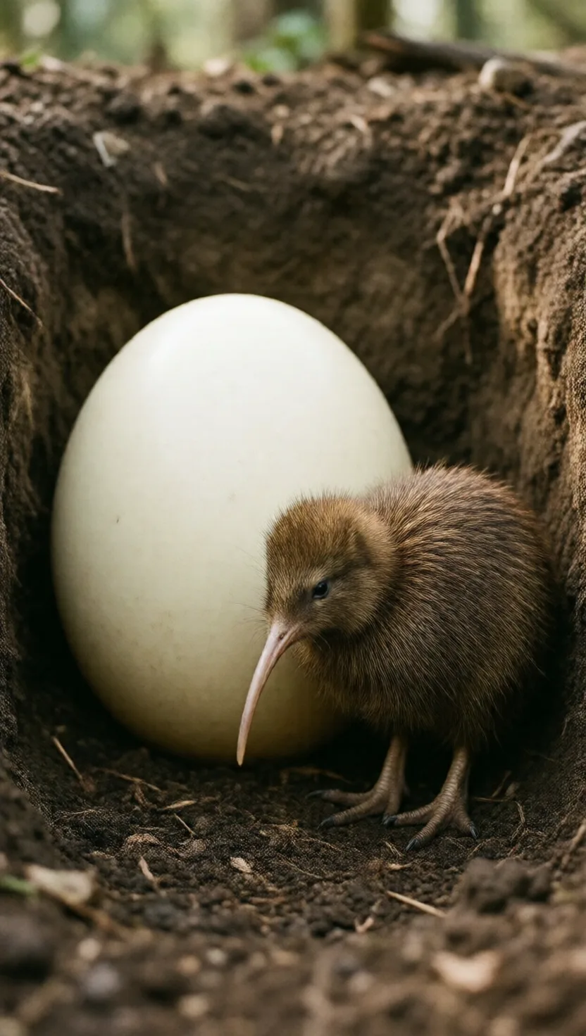 A kiwi lays an egg a fifth of its weight