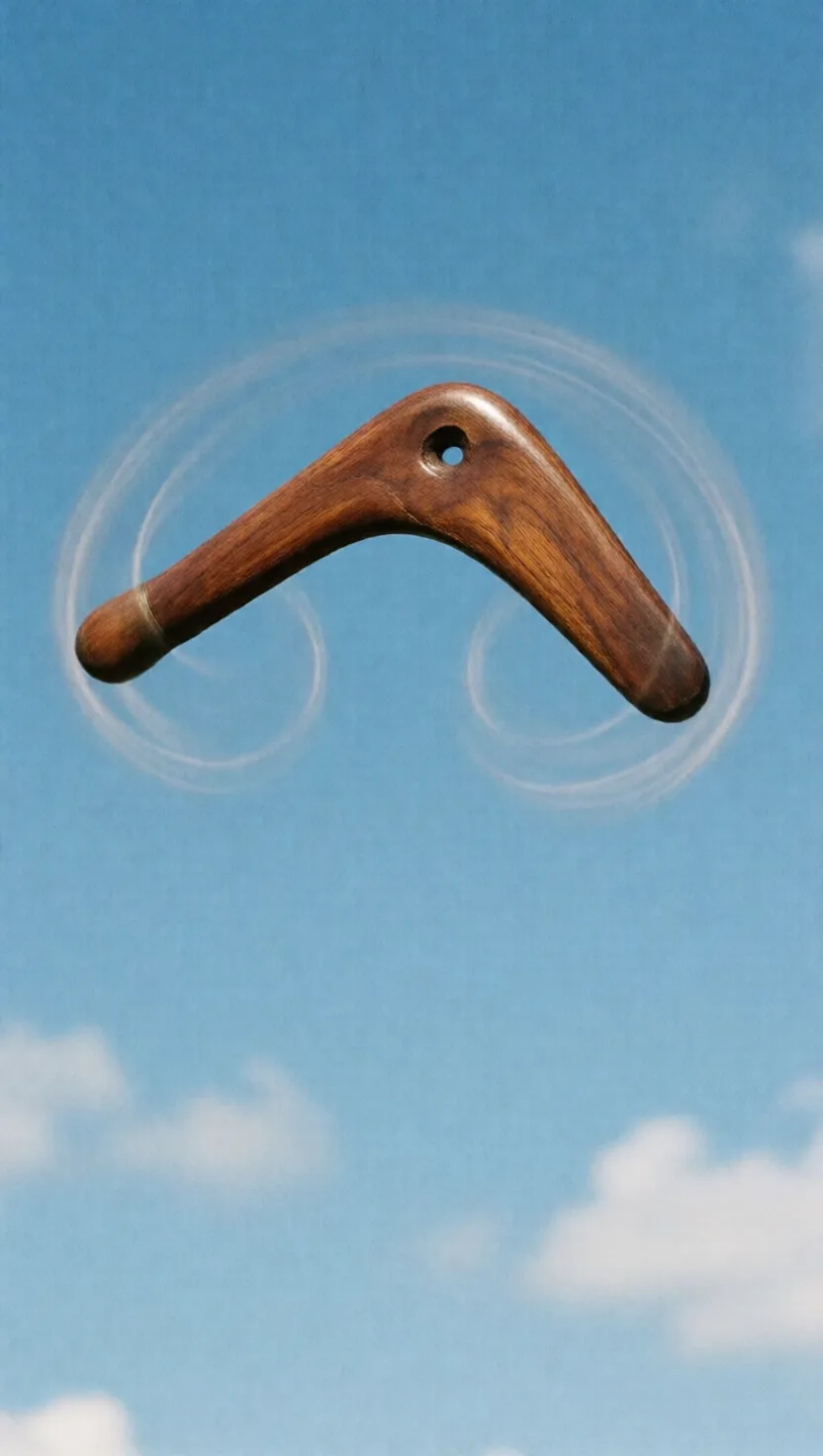 Eight things about the stick that comes back. 8 cards.