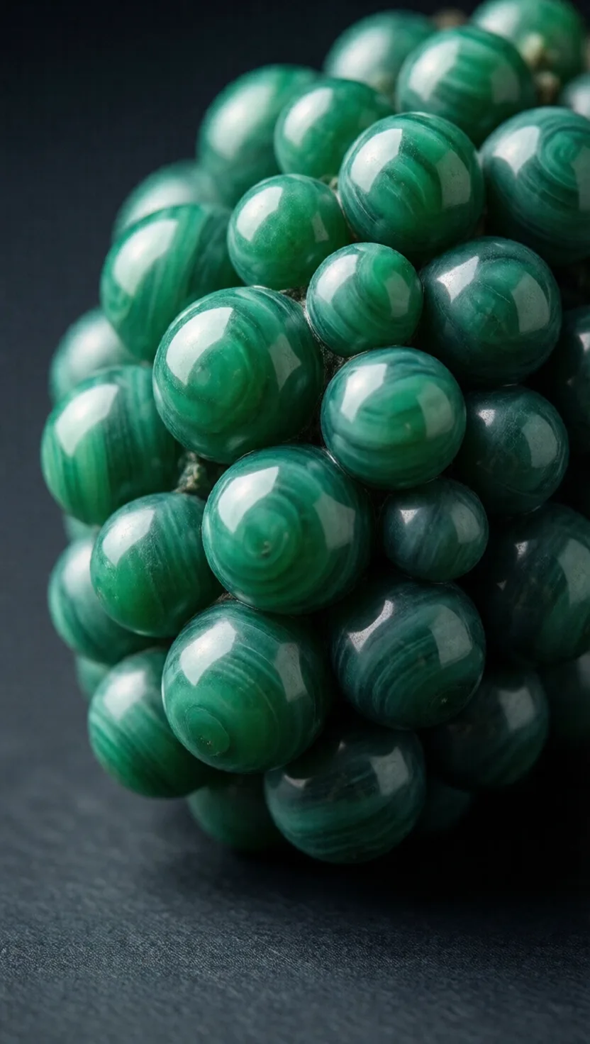 It grows in green bubbles, like clustered grapes