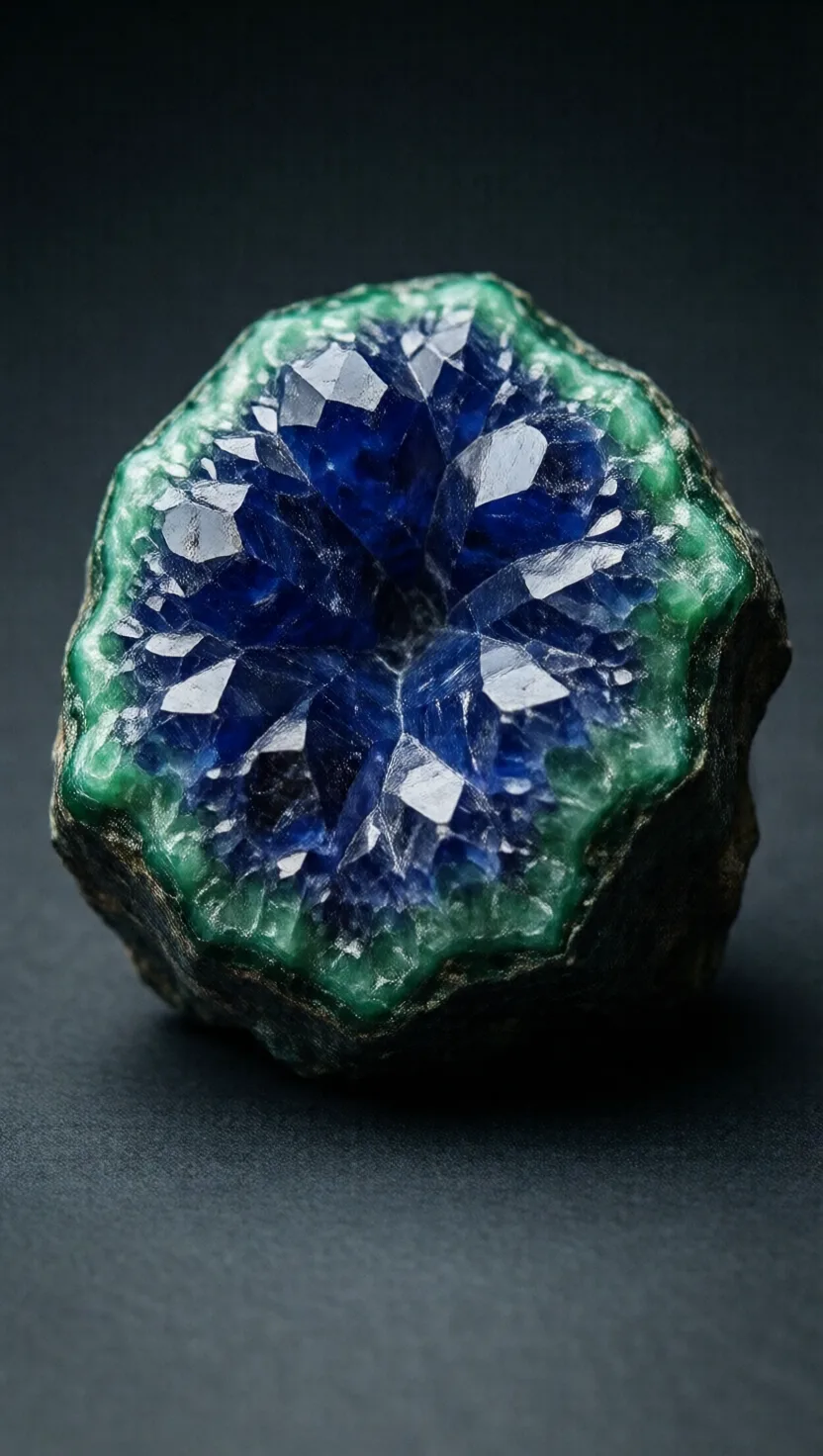 Some green crystals were blue once, and changed