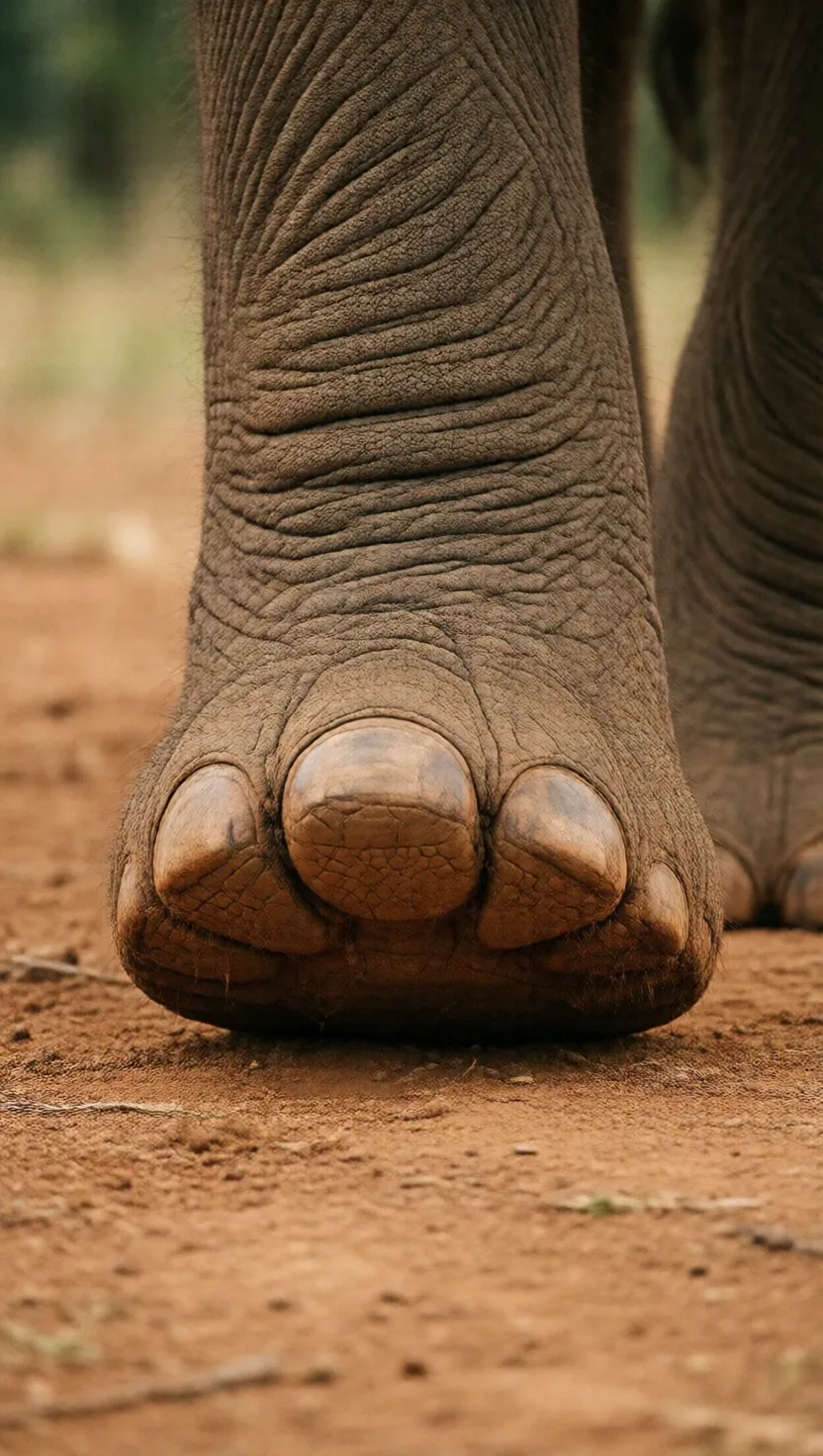 Elephants walk on a hidden sixth toe