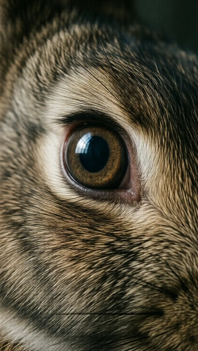 A rabbit can almost see behind itself