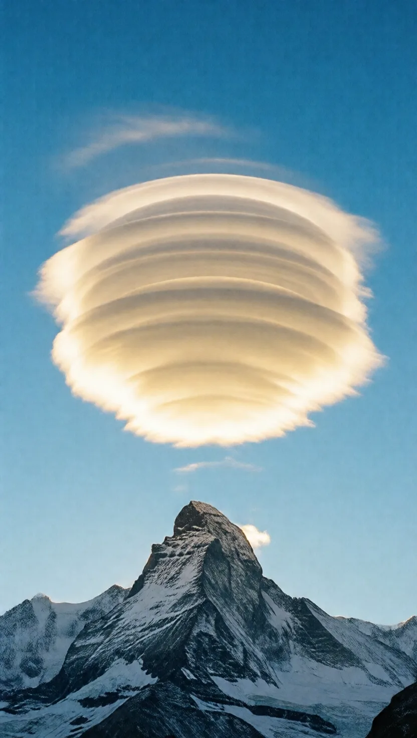 Esta nube permanece quieta mientras un vendaval la atraviesa rugiendo