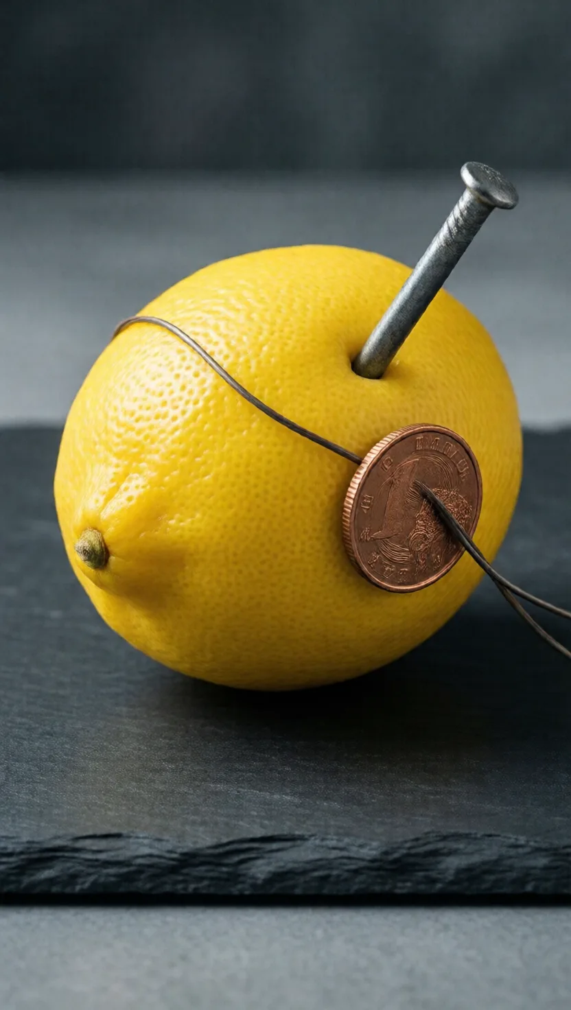 El limón apenas alimenta una pila de limón