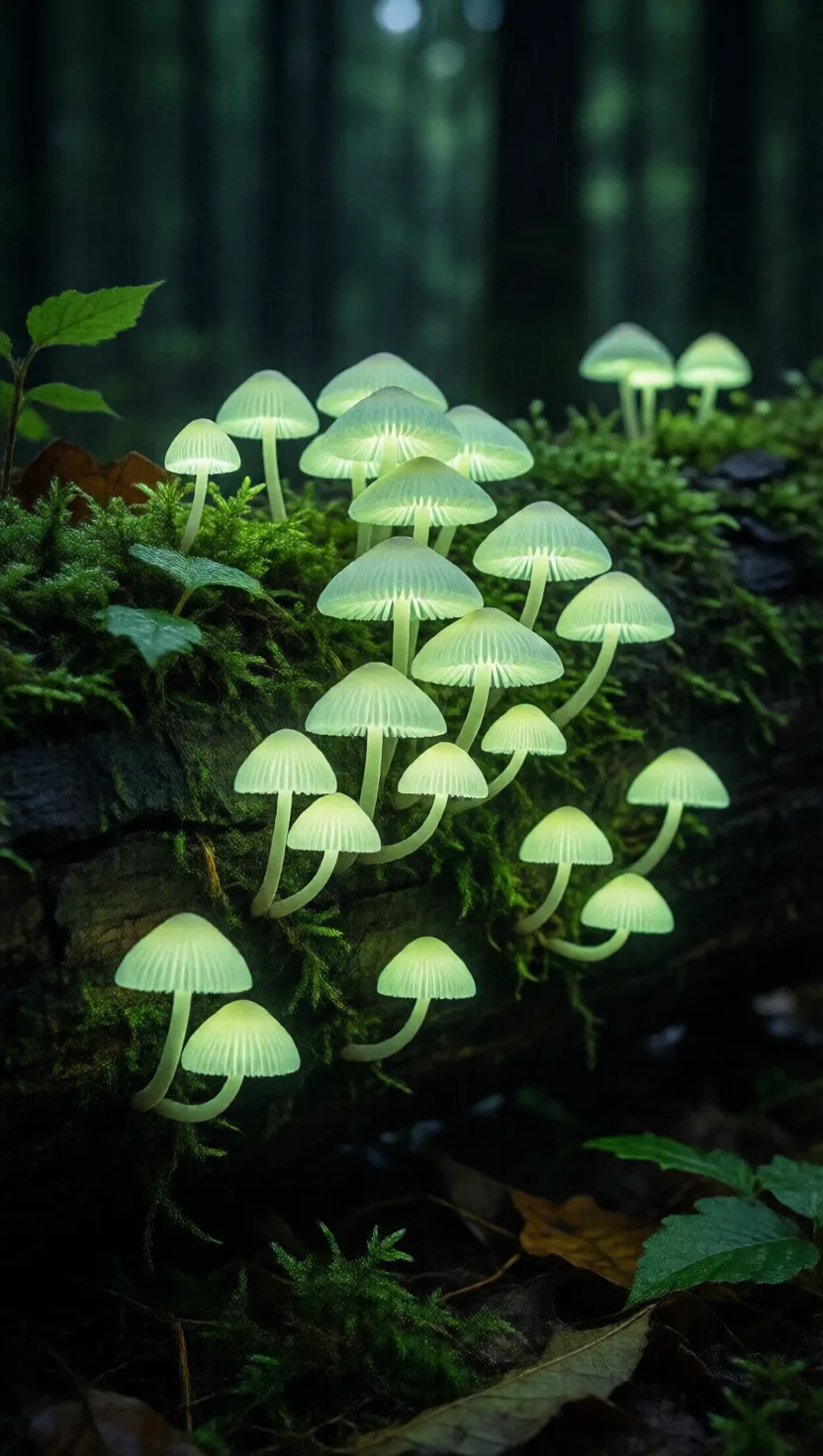 These mushrooms glow on a 24-hour clock