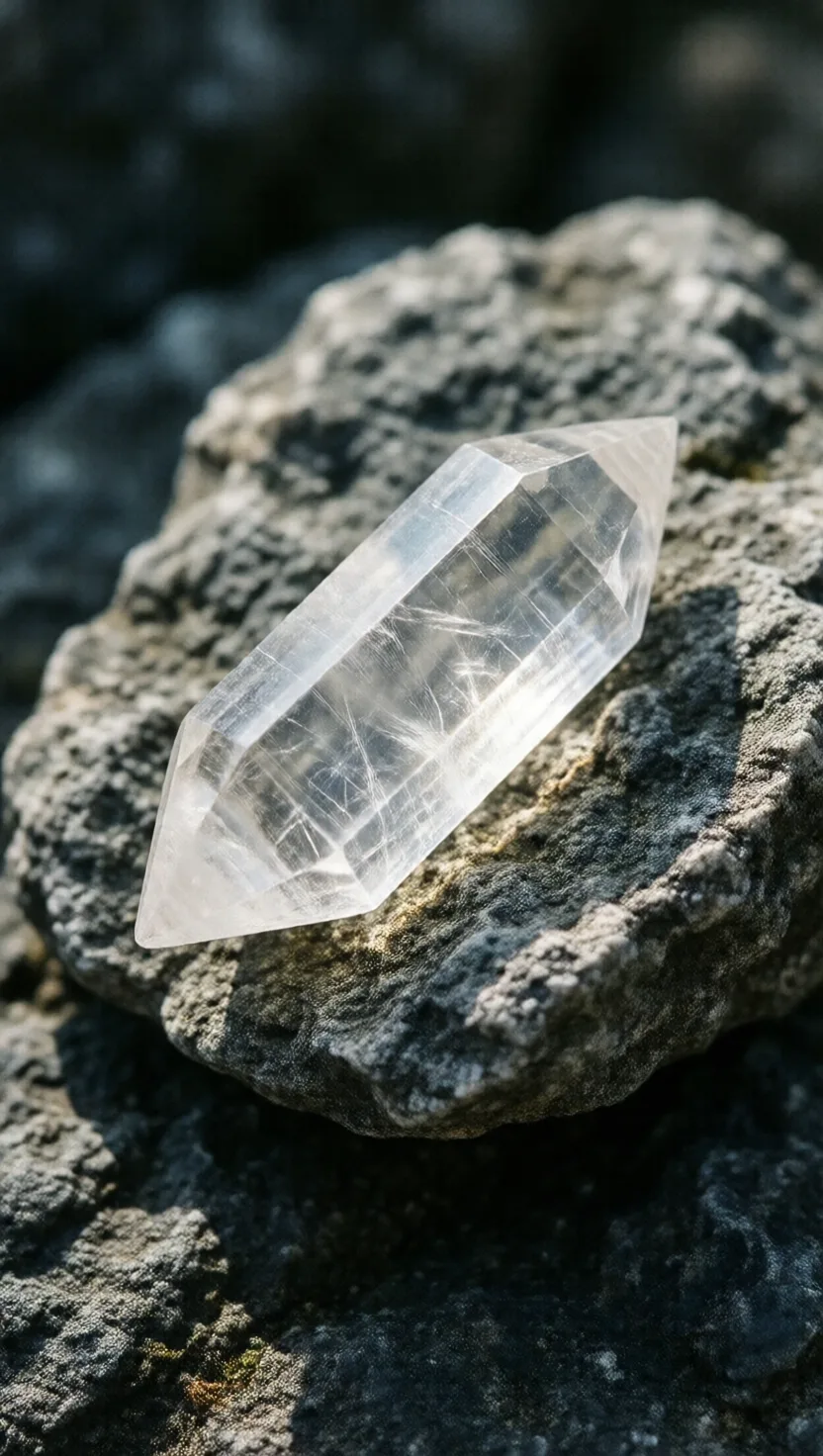 Eight things hidden inside an ordinary quartz crystal. 8 cards.