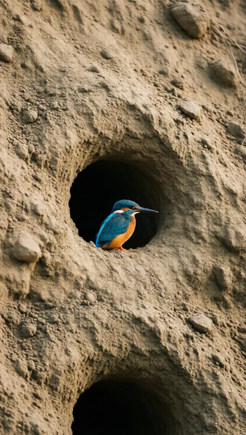 A nest lined with fish bones