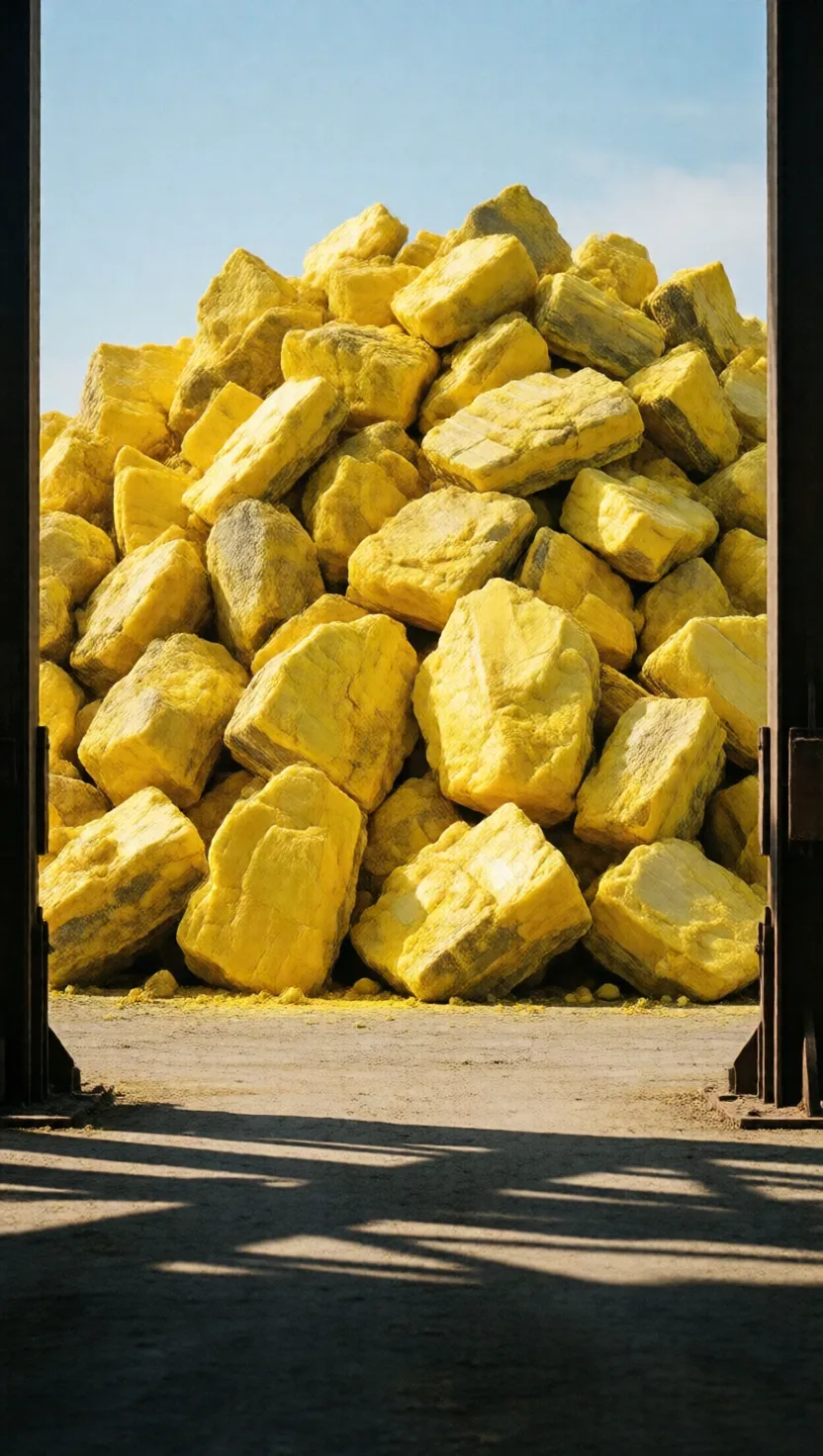 Underground sulfur was mined with superheated water