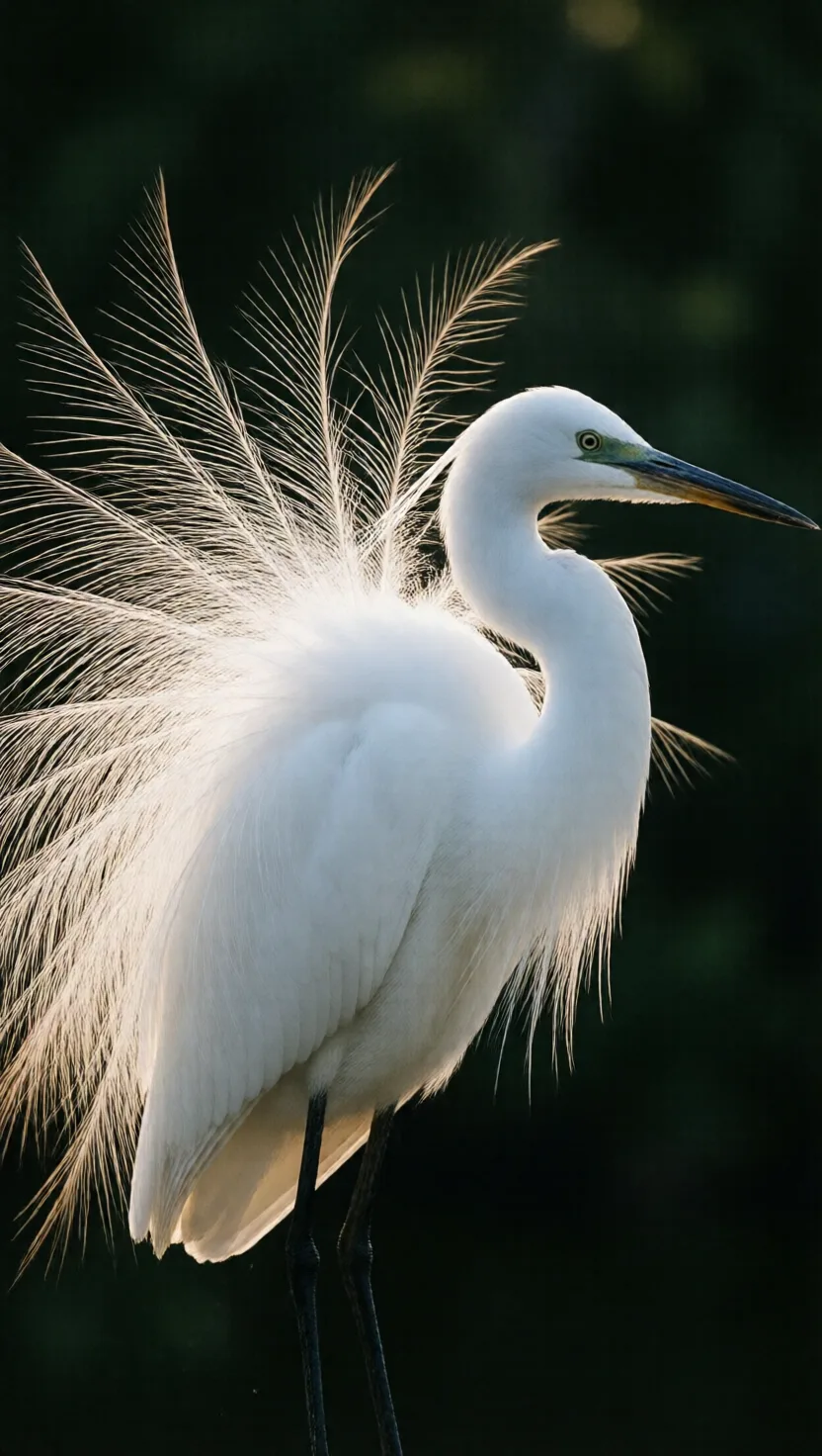 An egret's breeding plumes once cost more than gold