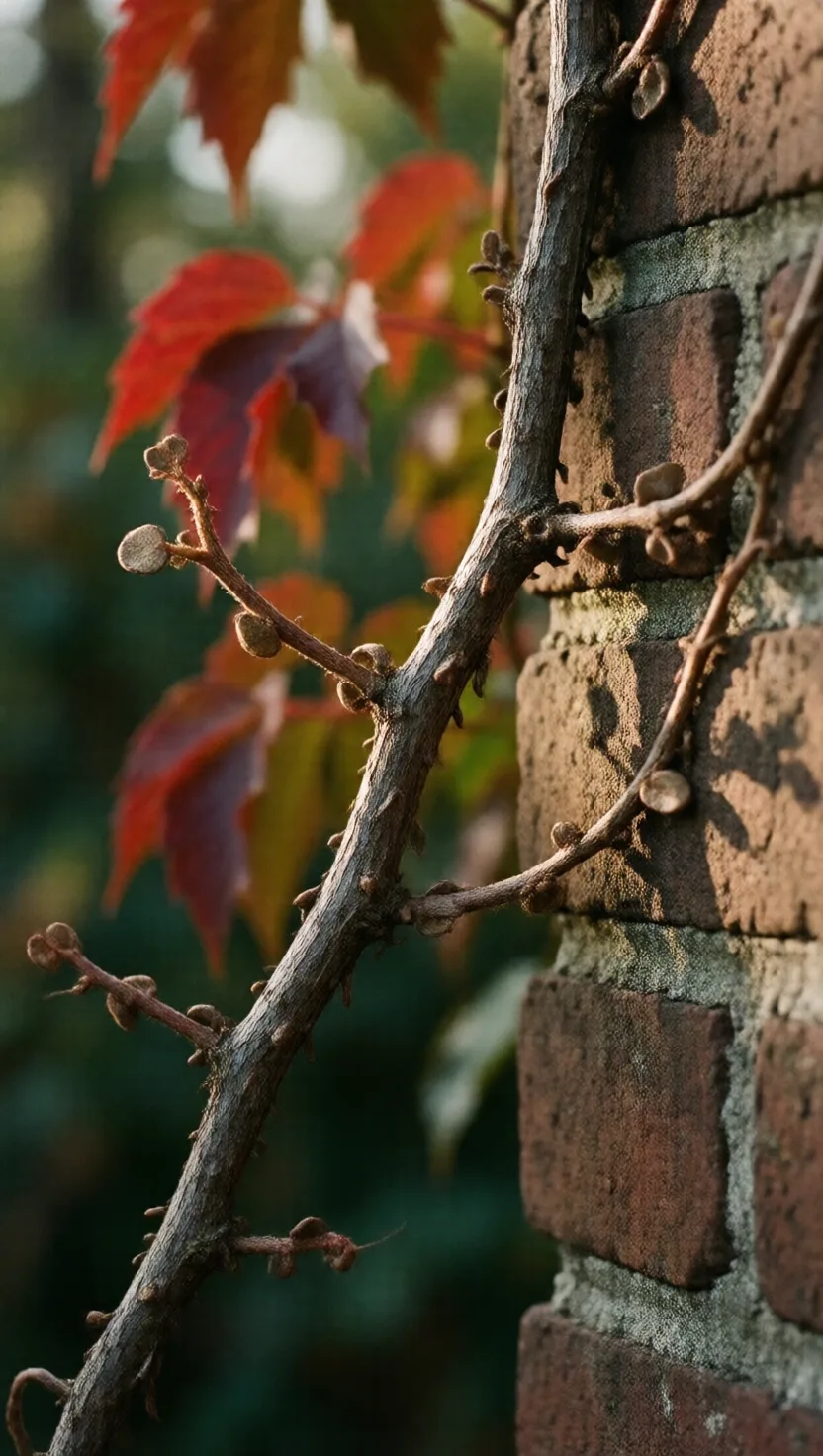 Boston ivy glues itself to glass with tiny foot-pads
