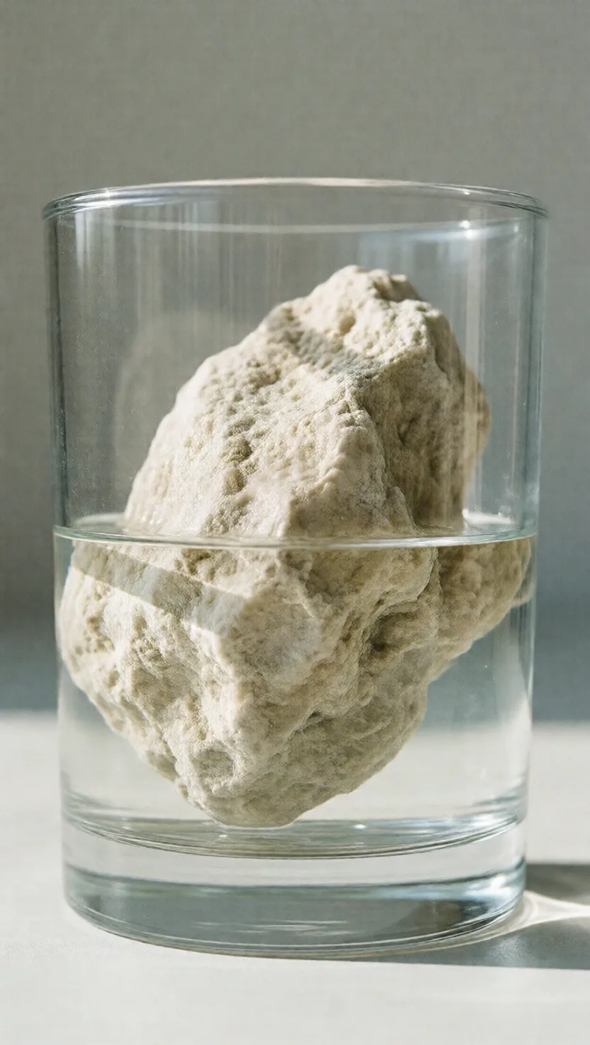 Gypsum dissolves less in hot water than in cold