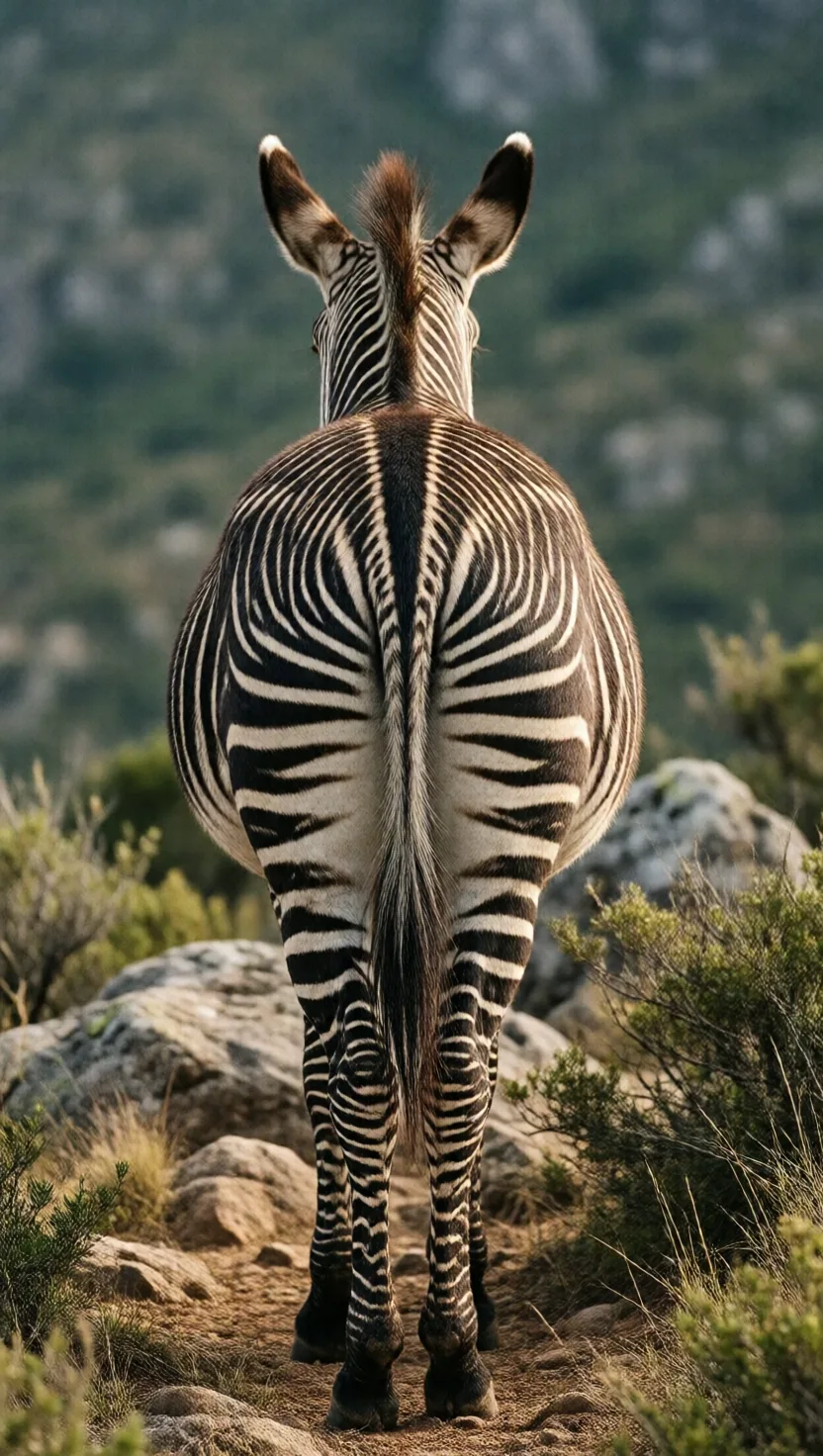Mountain zebras carry a ladder of stripes on the rump