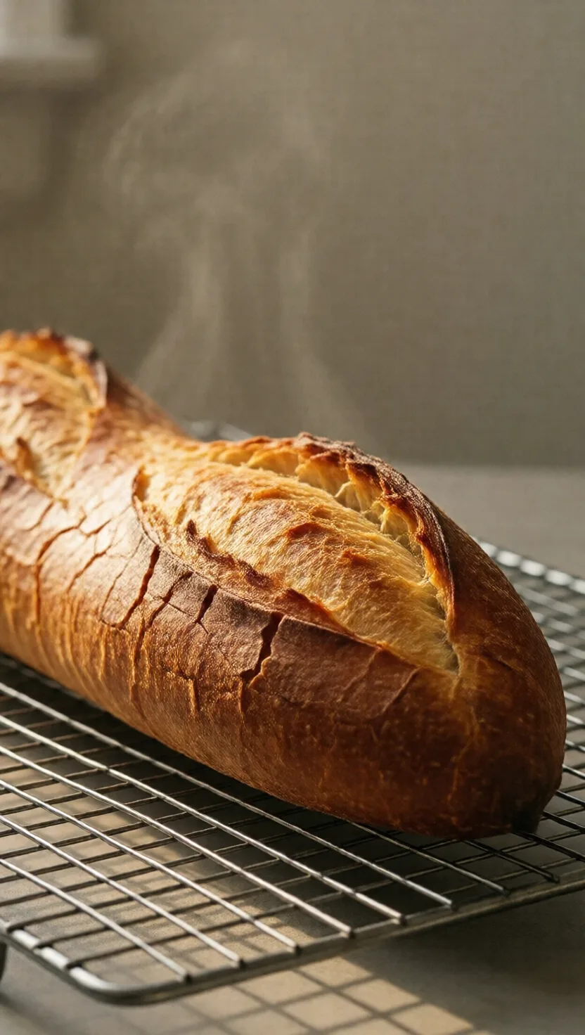 Una baguette al enfriarse cruje y canta