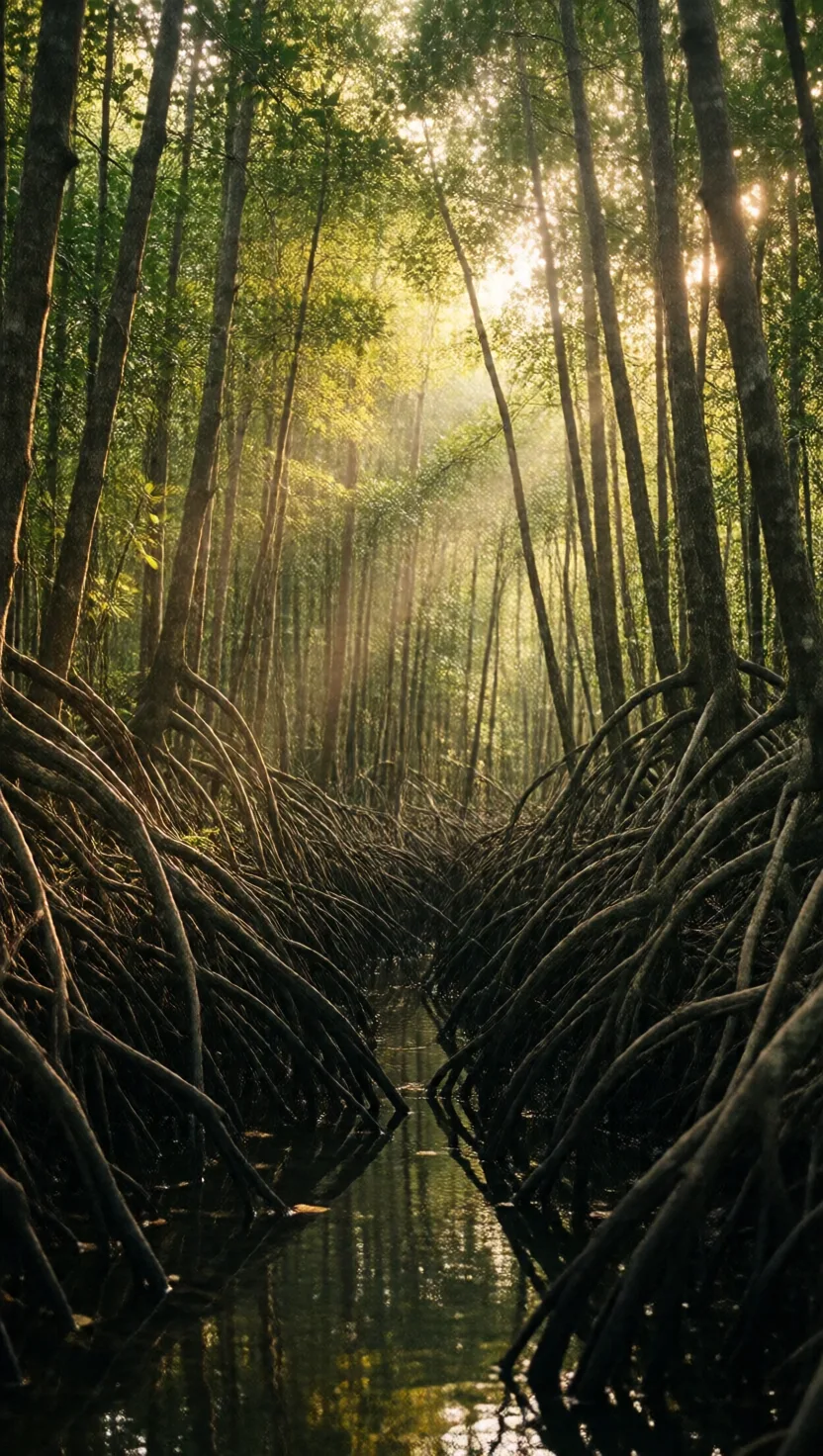 A mangrove buries more carbon than a rainforest