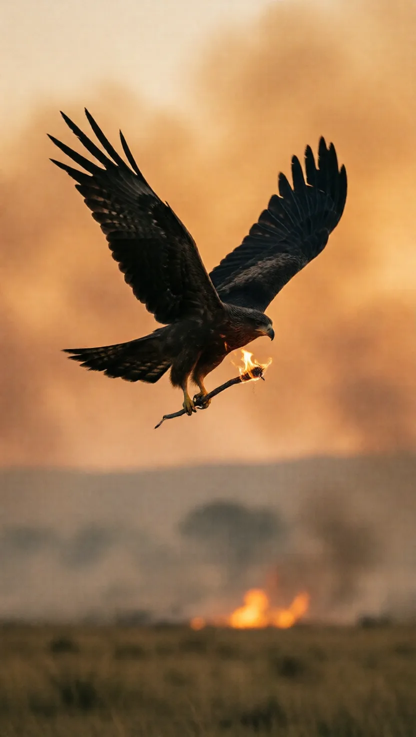 Australian kites spread wildfires by dropping burning sticks
