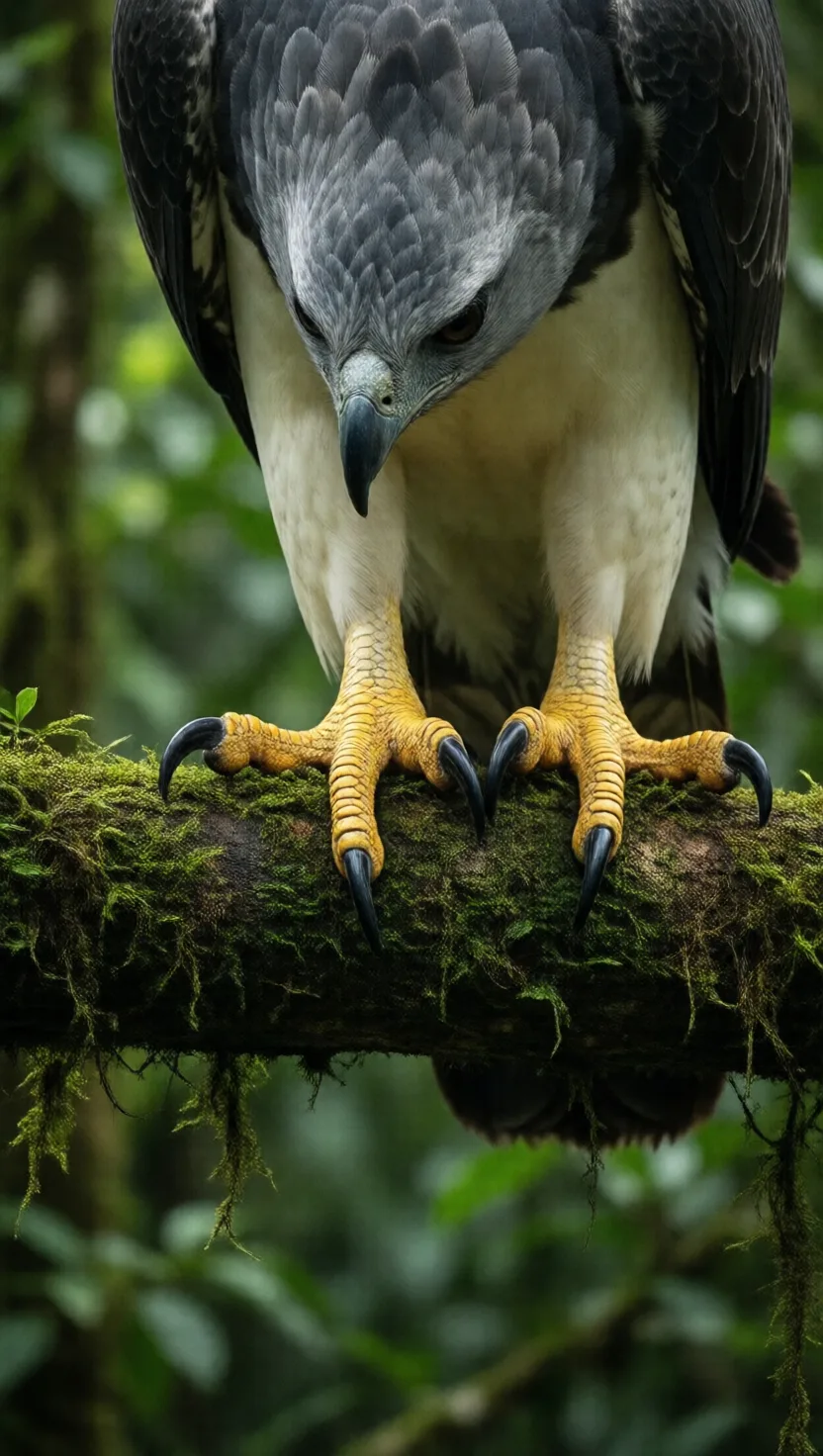 A harpy eagle's hind talons rival a grizzly bear's claws