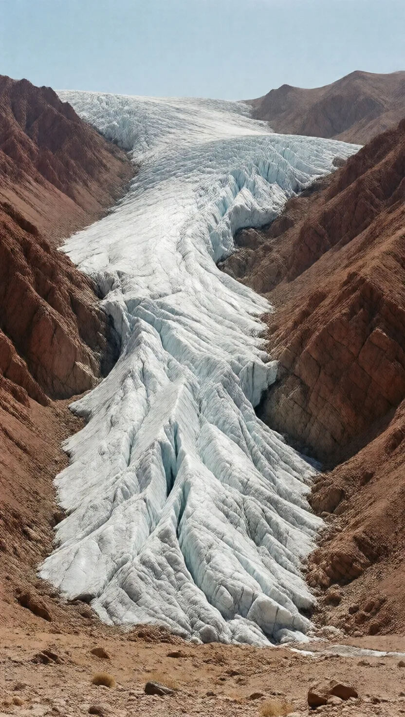 This glacier is made of solid salt, and it flows