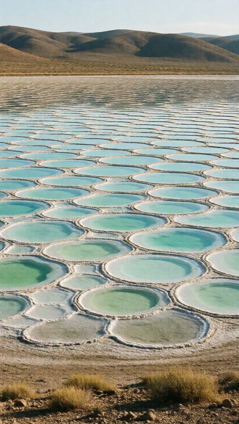 Each summer this lake breaks into hundreds of spots