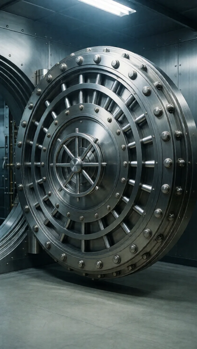 Eight things hidden inside locks, keys and vaults. 8 cards.
