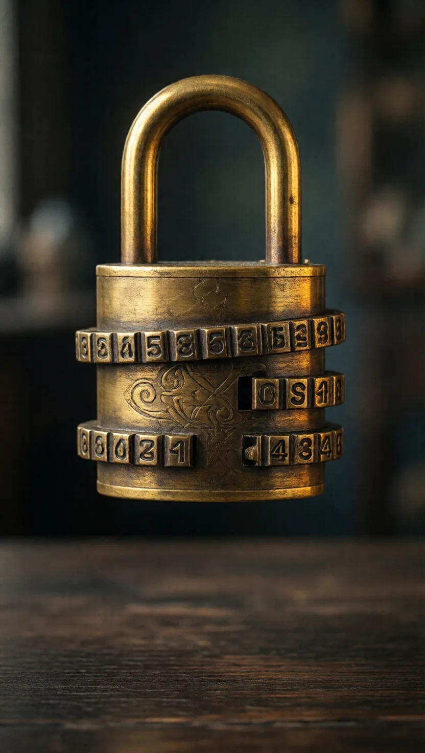 A padlock that opens on a secret word, not a key