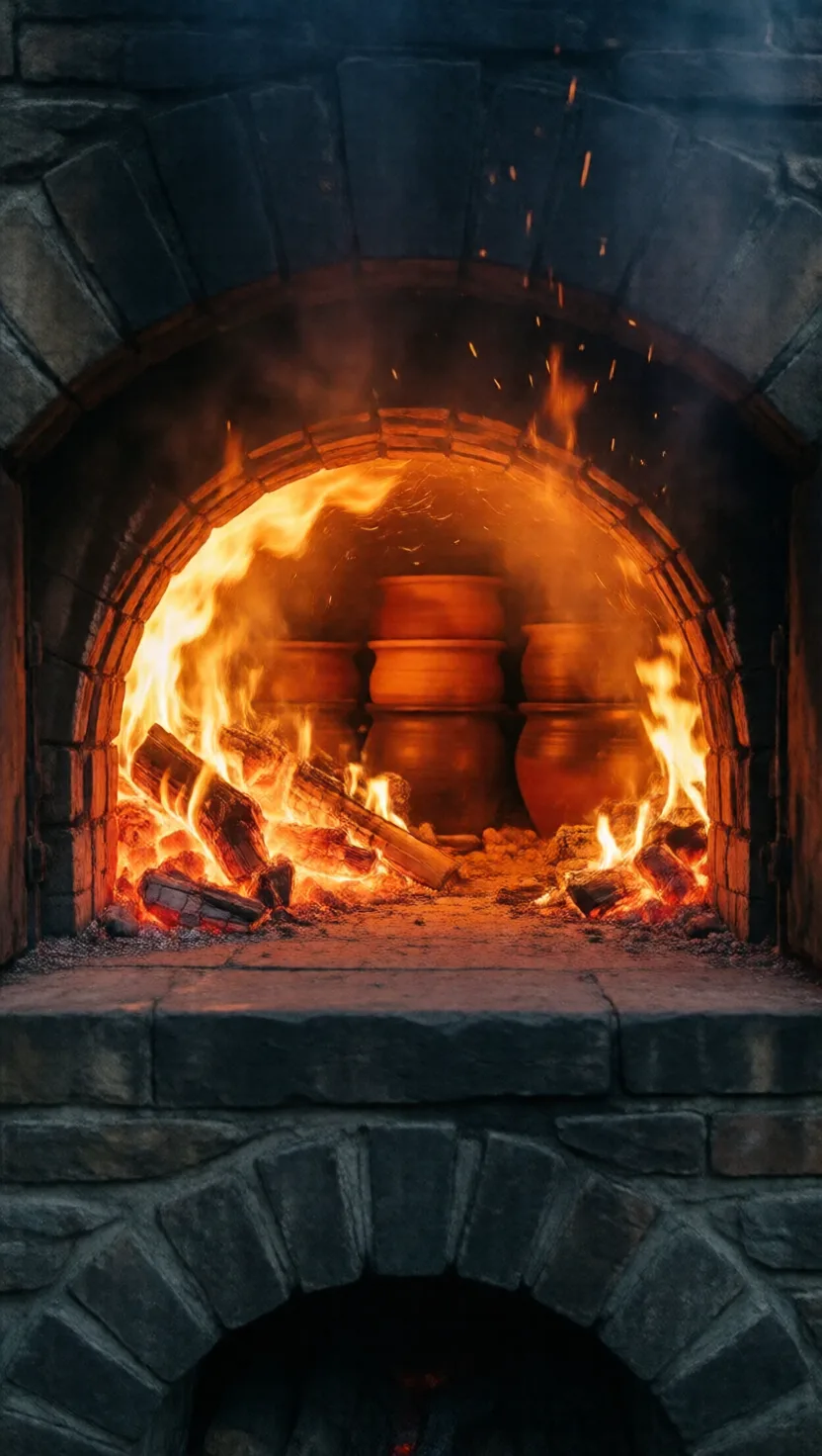 The first glaze fell from the fire by accident