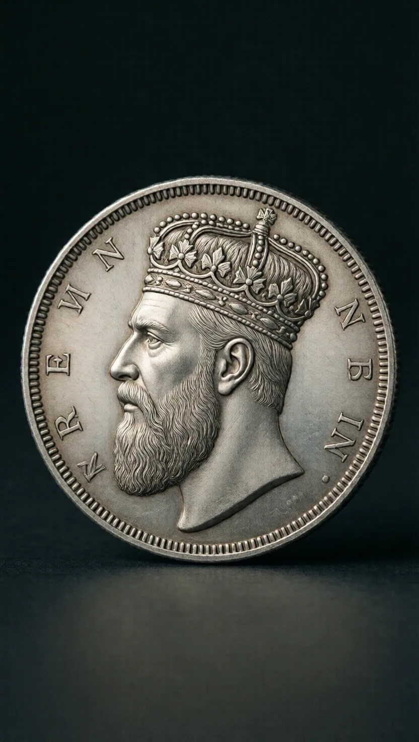 Each British monarch faces the opposite way