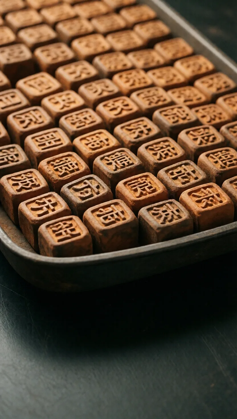 The first movable type was baked clay