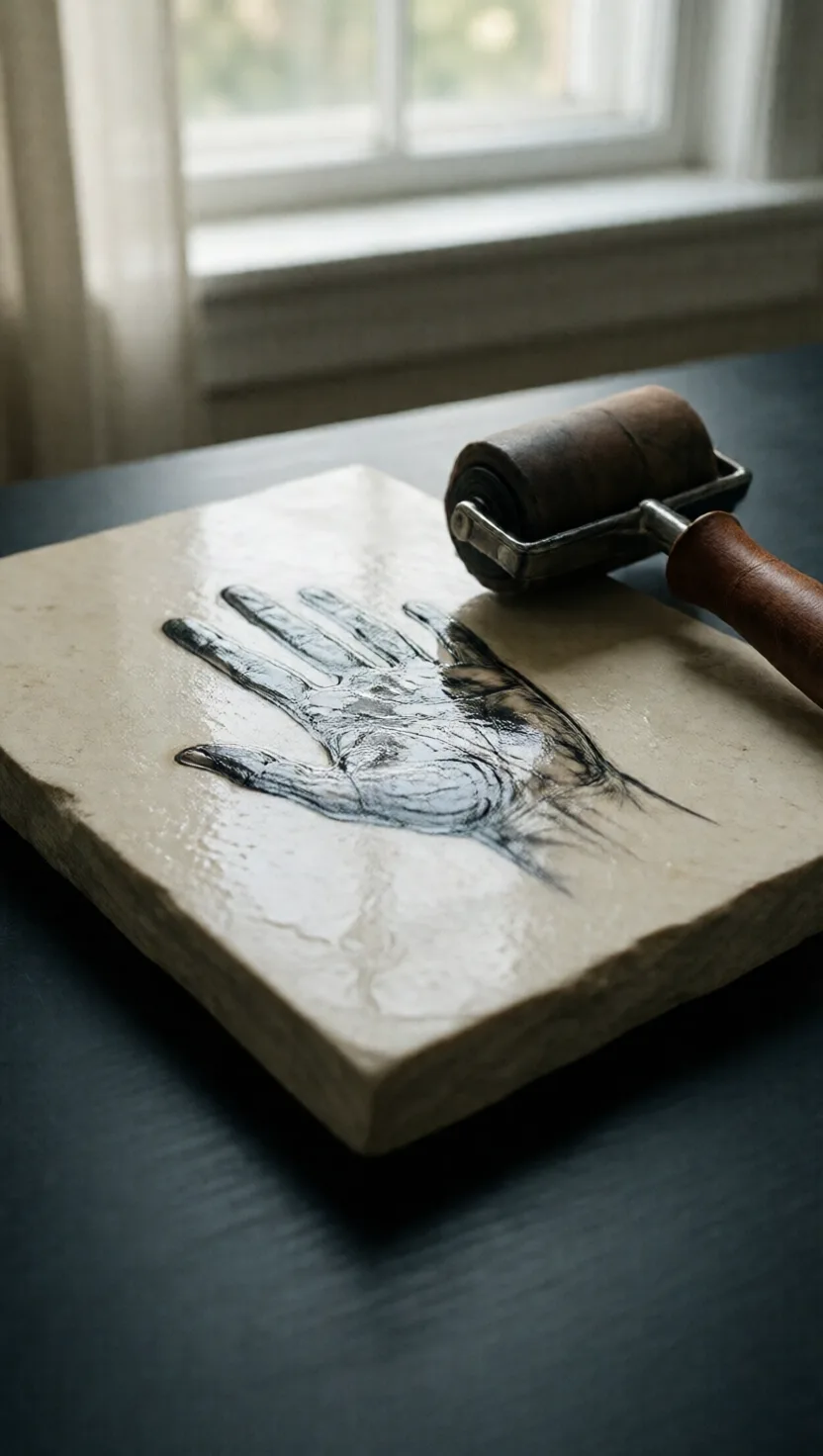 He printed plays off a flat, greasy stone
