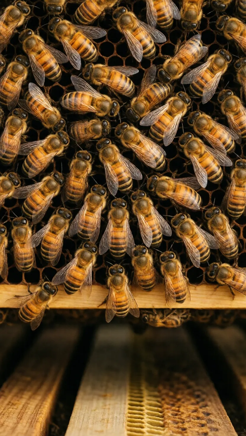 A hive holds 35°C with no thermostat