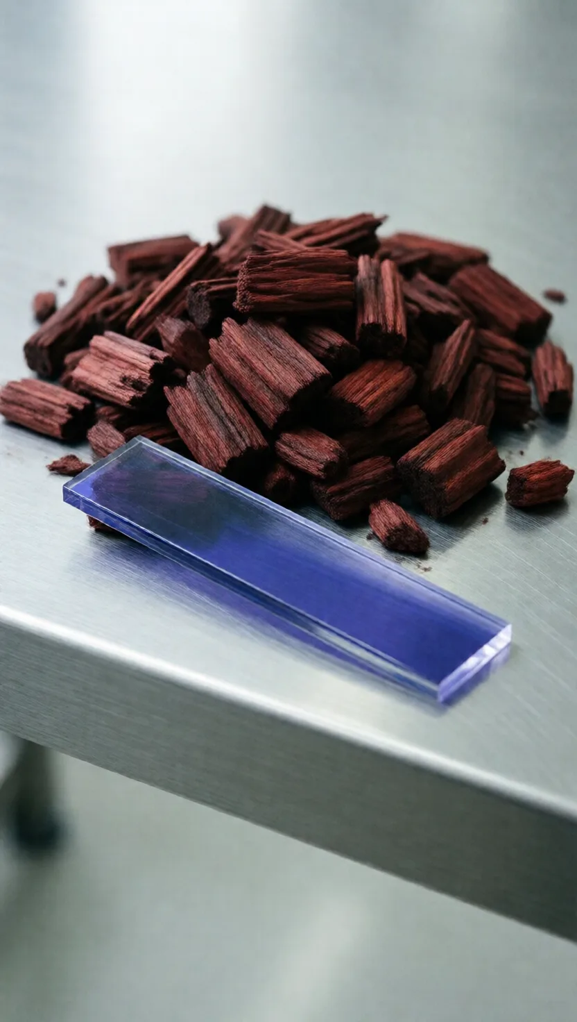 A pirate-prized dyewood still stains hospital slides