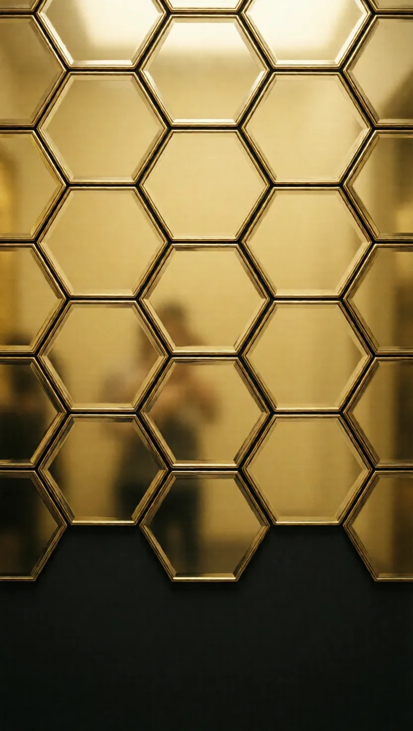 Este espejo de oro se plegó como una mesa para despegar