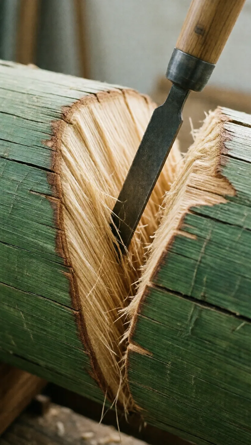 Split wood is far stronger than sawn