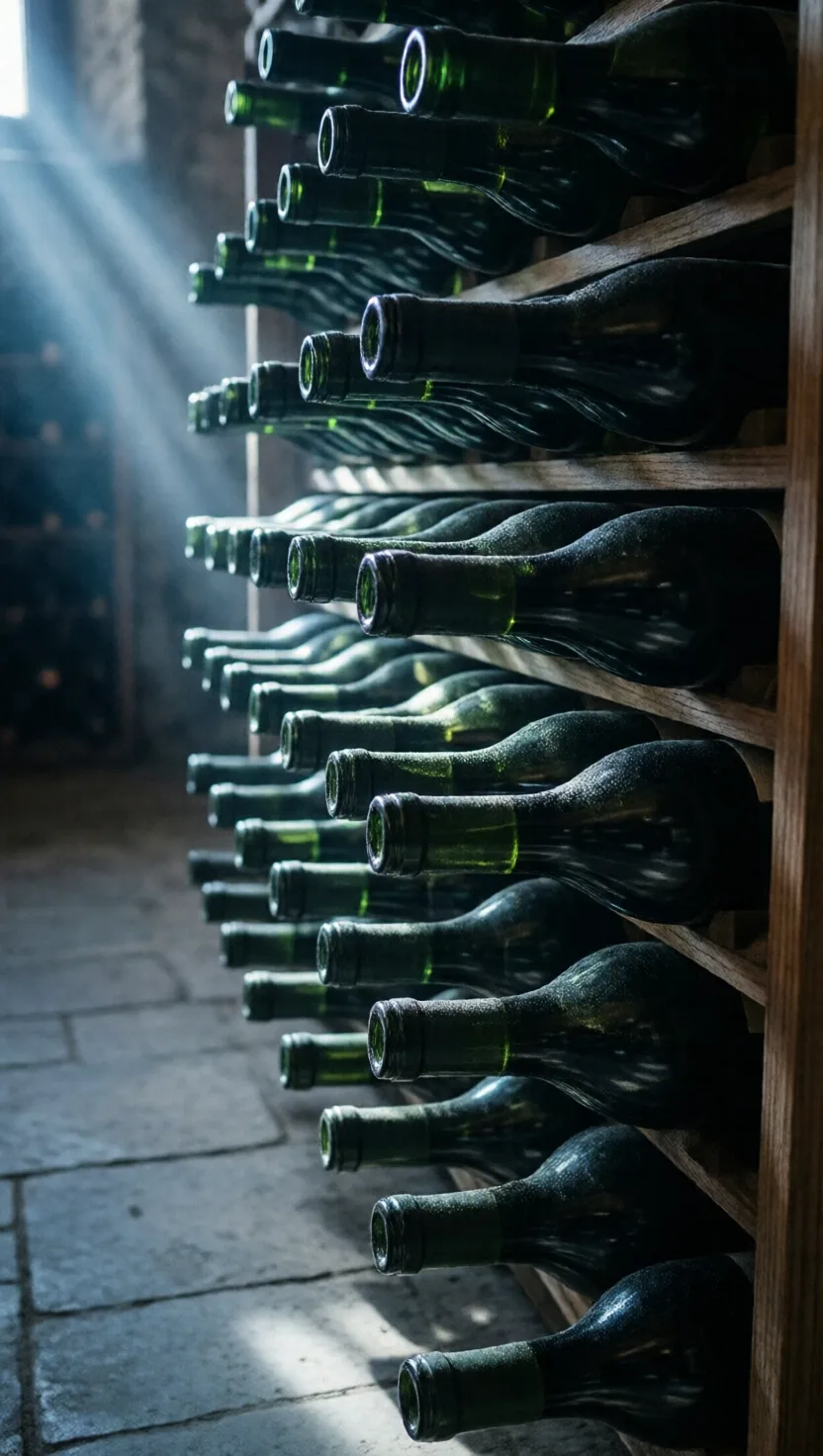Sparkling wine's yeast is frozen and fired out