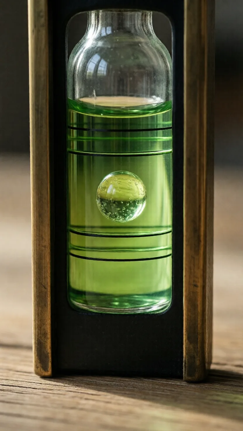 The level's glass is bent on purpose