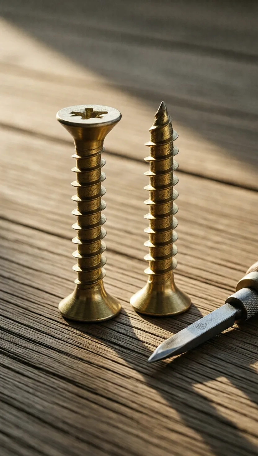 Old screws couldn't start their own hole