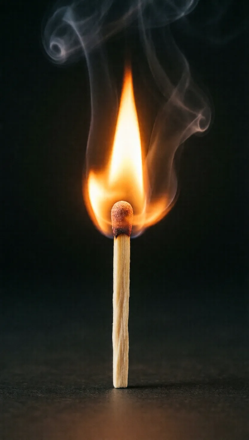 The first match was lit by accident, in 1826
