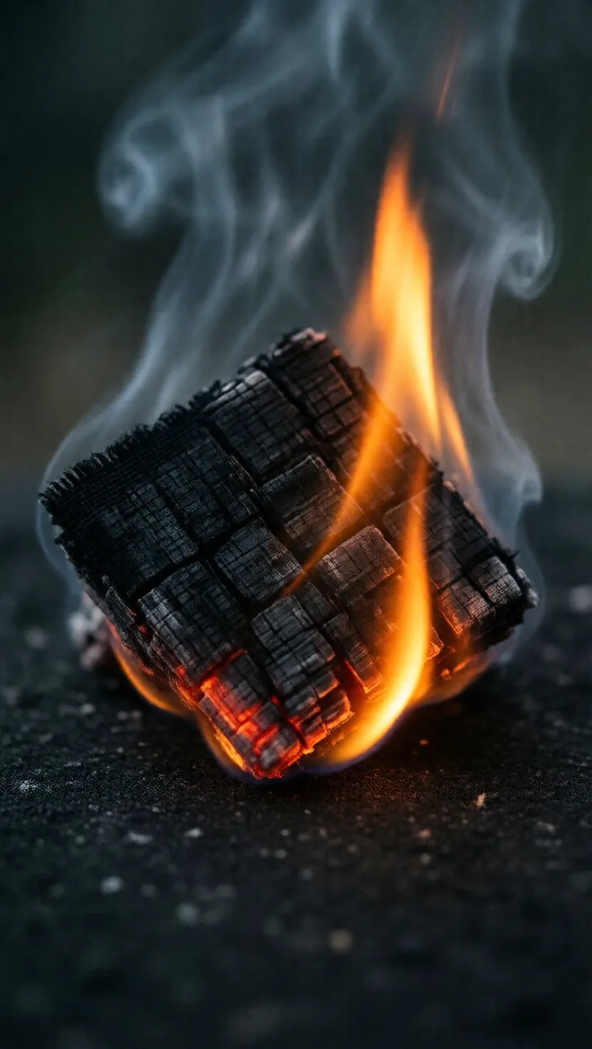 Scorched cloth catches a spark a flame can't
